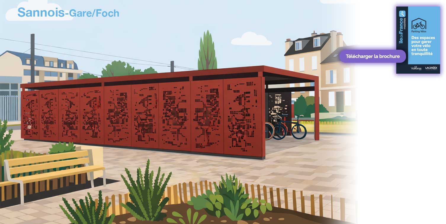 Illustration Parking Vélos Sannois-Gare