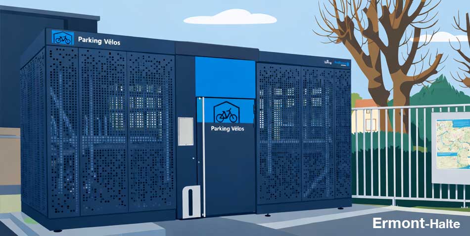 Illustration Parking Vélos Ermont-Halte
